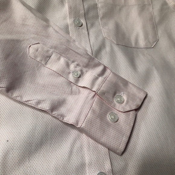 Boys Report Collection Pink mini Dot Long Sleeve Dress Shirt, Size 8 - Picture 4 of 5
